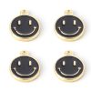 Dije de carita feliz esmaltado en zamak, disponible en varios colores para bisutería personalizada